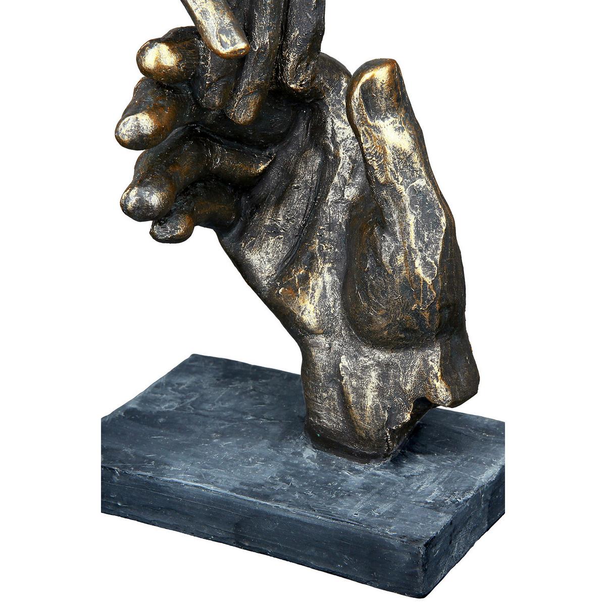 Skulptur Bronzefarben - Cognac, Basics, Kunststoff (13/21/7cm)