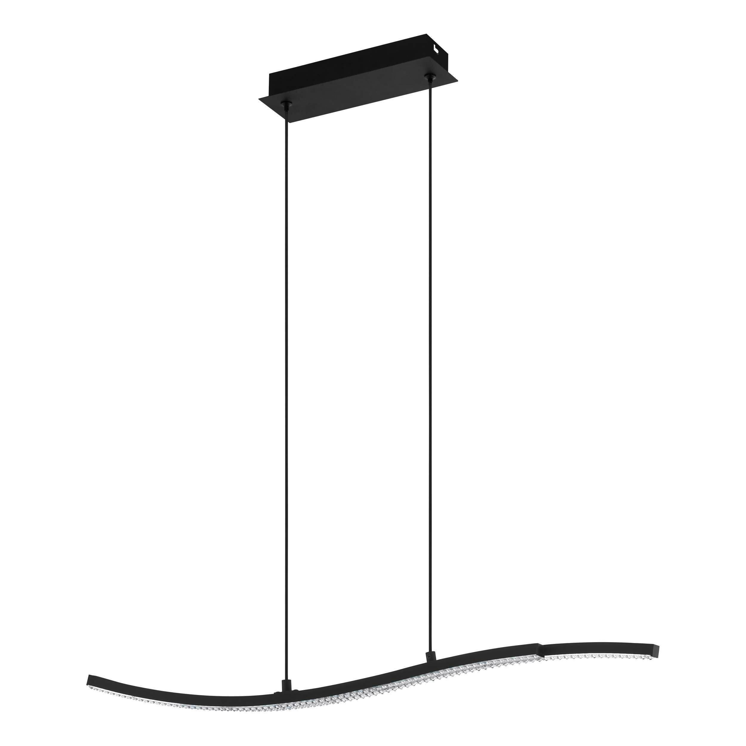 Hängeleuchte 99802_lejias - Transparent/Schwarz, Design, Kunststoff/Metall (78/8/175cm) - Eglo