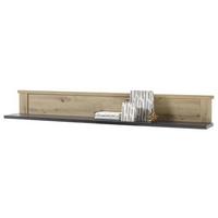 Kotna Polica Morel - črna/barve hrasta, Romantika, leseni material (180/24/24cm) - Mömax