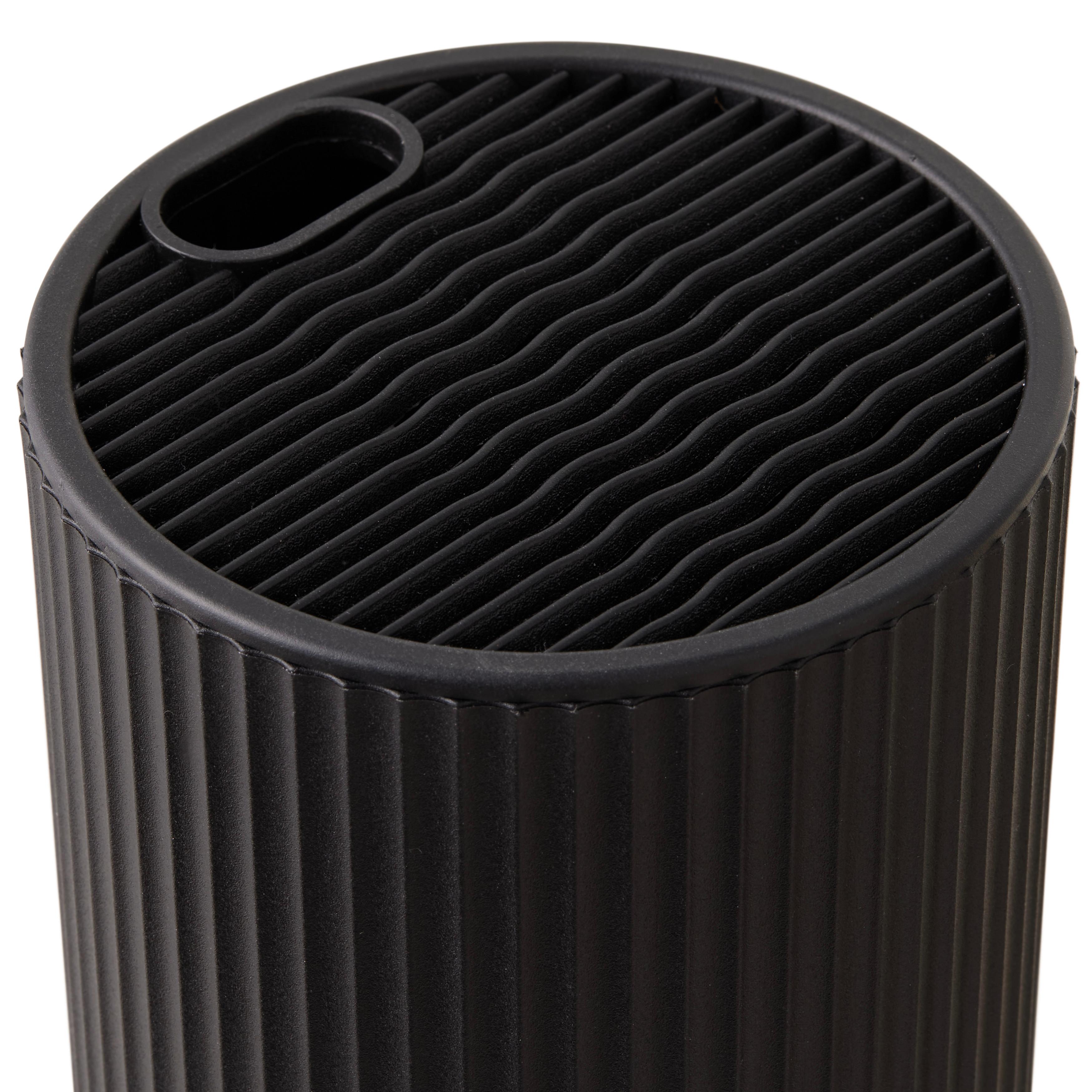 KNIVBLOCK BETTY - svart, Modern, plast (11/23,9cm) - Mömax