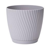 Übertopf Mira Complete Eco 19 Grau Ø ca. 18,7cm - Grau, KONVENTIONELL, Kunststoff (18,7/17,2cm) - Mömax