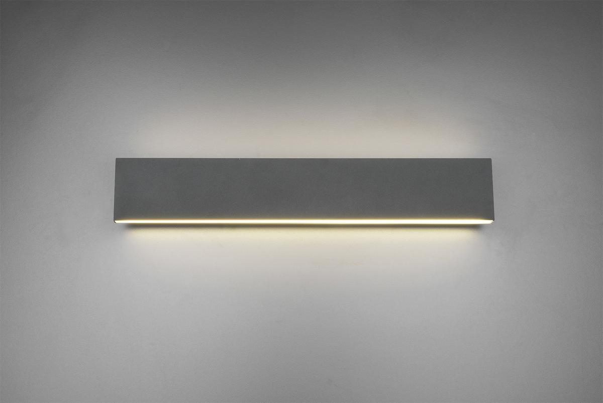 LED-Wandleuchte Concha in Anthrazit max. 18 Watt - Anthrazit, KONVENTIONELL, Kunststoff/Metall (47/8/4,5cm) - Trio Leuchten