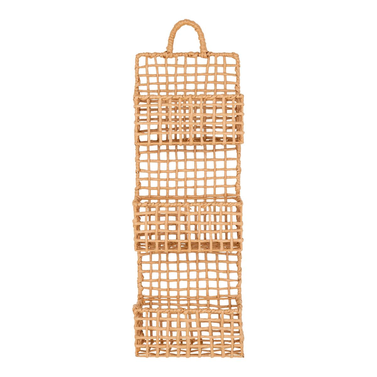 Wandregal Sines Wall Shelf Hellbraun - Hellbraun, Design, Papier/Metall (25/70/15cm)