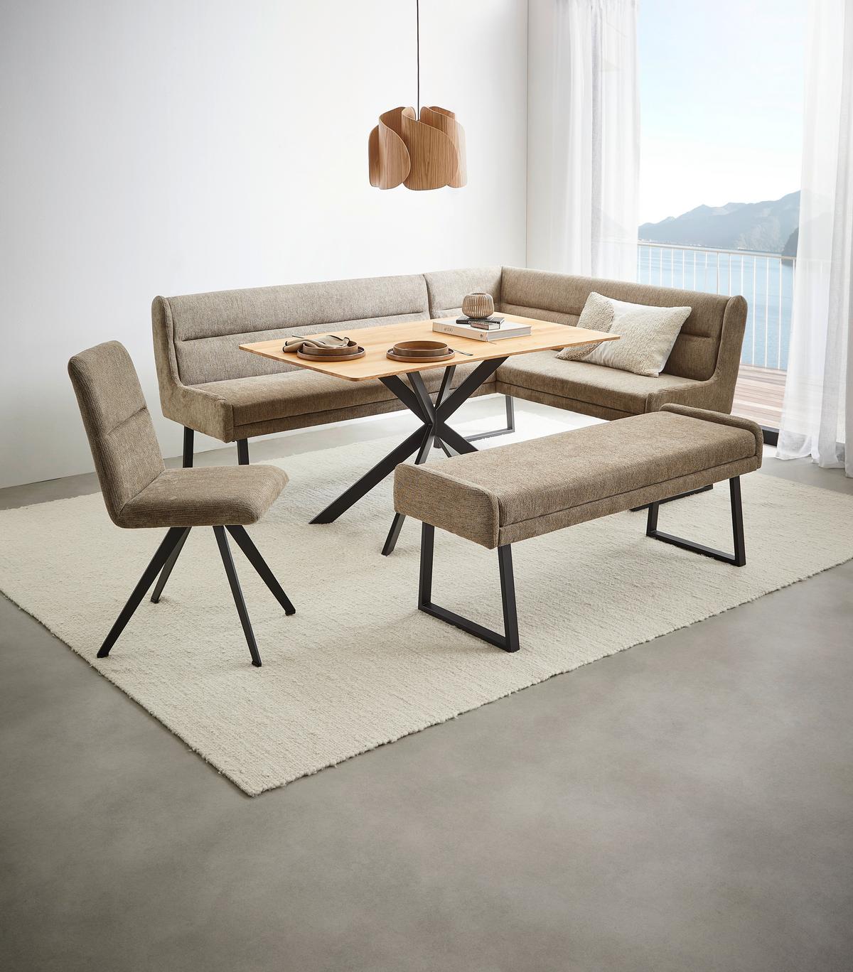 STÓŁ DO JADALNI HOLLYWOOD - czarny, Design, metal/drewno (140/80/75cm) - Novel