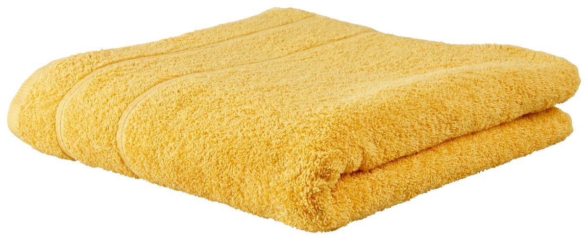 Duschtuch Melanie Senfgelb ca. 70x140cm - Gelb, Textil (70/140cm) - Modern Living