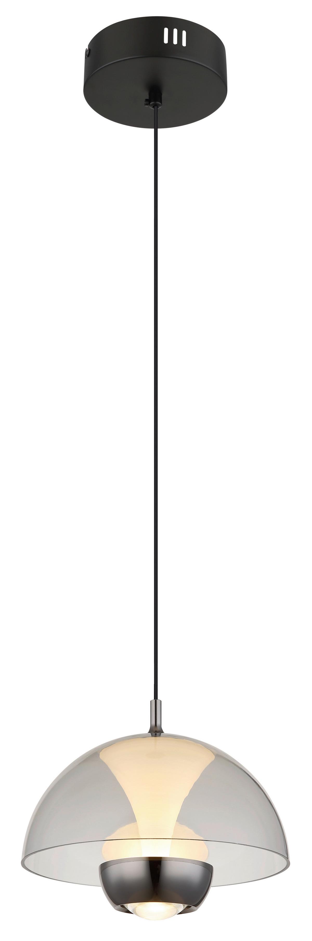 LED-Hängeleuchte Arus Schwarz max. 10 Watt - Schwarz, Design, Kunststoff/Metall (23/120cm) - Globo