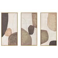 Slika Na Platnu 105x70cm Triplet - bela/braon, Konvencionalno, drvo/tekstil (105/70/2,8cm) - Mömax