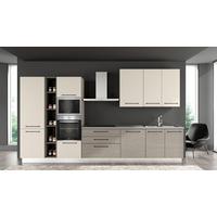 Blok Kuhinja S Aparatima Line 390 - siva/hrast sivi, Konvencionalno, drvo/metal (390/216-240/60cm) - Mömax