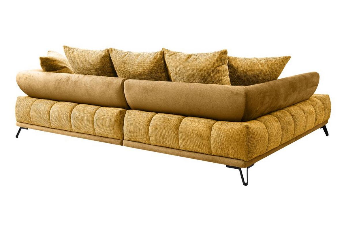 Kutna Garnitura Largo N - curry žuta/crna, Moderno, tekstil/metal (184/262cm) - Modern Living