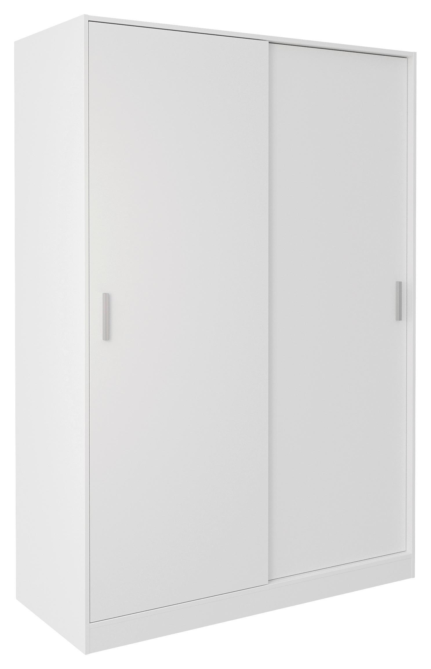 Ormar S Kliznim Vratima Mika - bijela/boje kroma, Konvencionalno, drvni materijal/plastika (140/205/60cm) - Modern Living