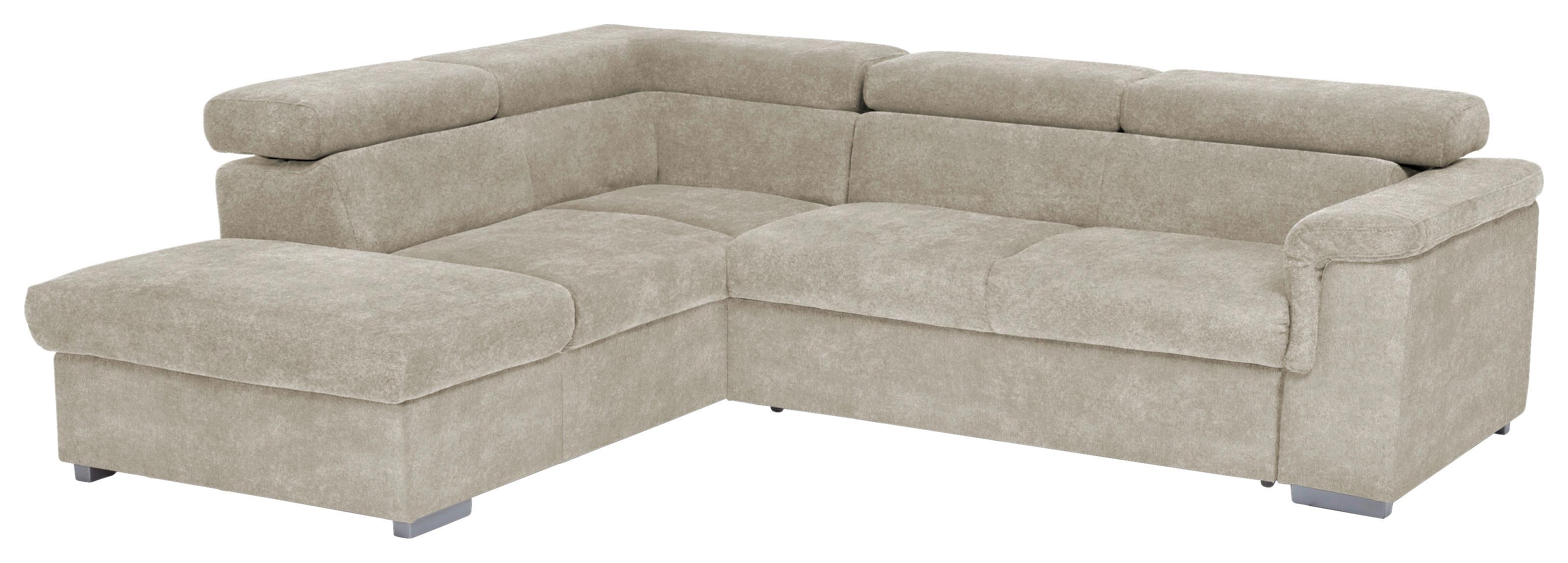 Wohnlandschaft Milla Beige ca. 217x252 cm - Platinfarben, Basics, Holz/Textil (217/252cm) - MID.YOU