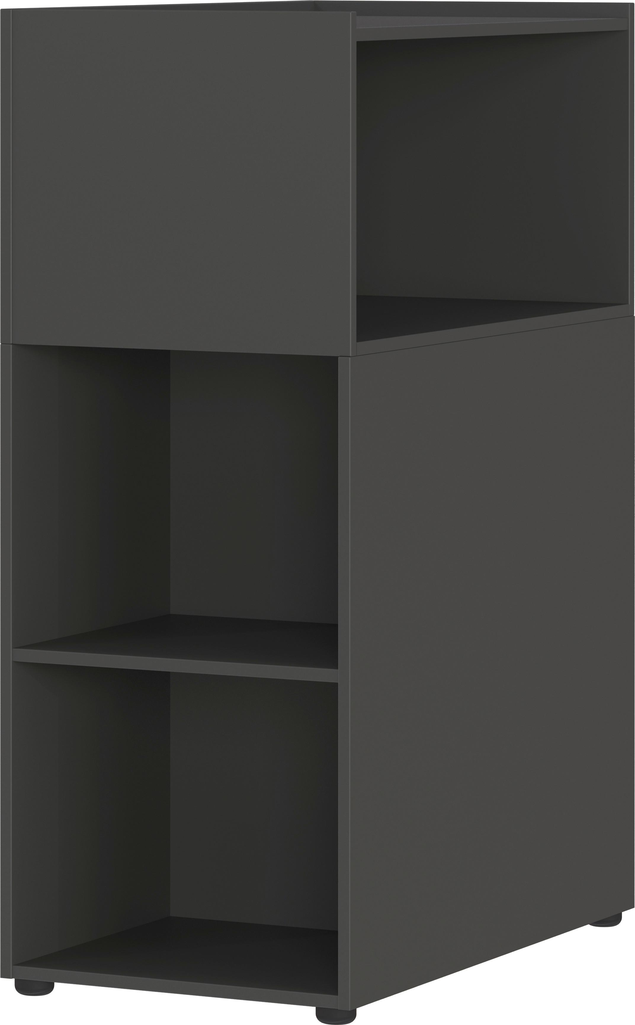 Raumteiler Ribera in Graphitfarben - Graphitfarben/Schwarz, Modern, Holzwerkstoff/Kunststoff (80/112/44cm) - Premium Living