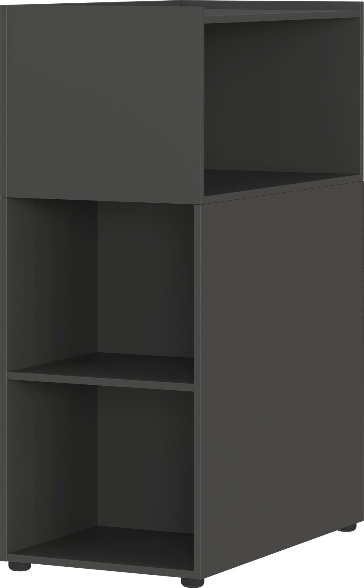 Raumteiler Ribera in Graphitfarben - Graphitfarben/Schwarz, MODERN, Holzwerkstoff/Kunststoff (80/112/44cm) - Premium Living