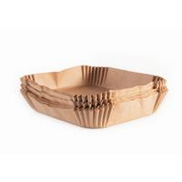 Backpapier Heißluftfritteuse Hellbraun, 100 Stk. - Hellbraun, KONVENTIONELL, Papier (20/20/4,5cm)