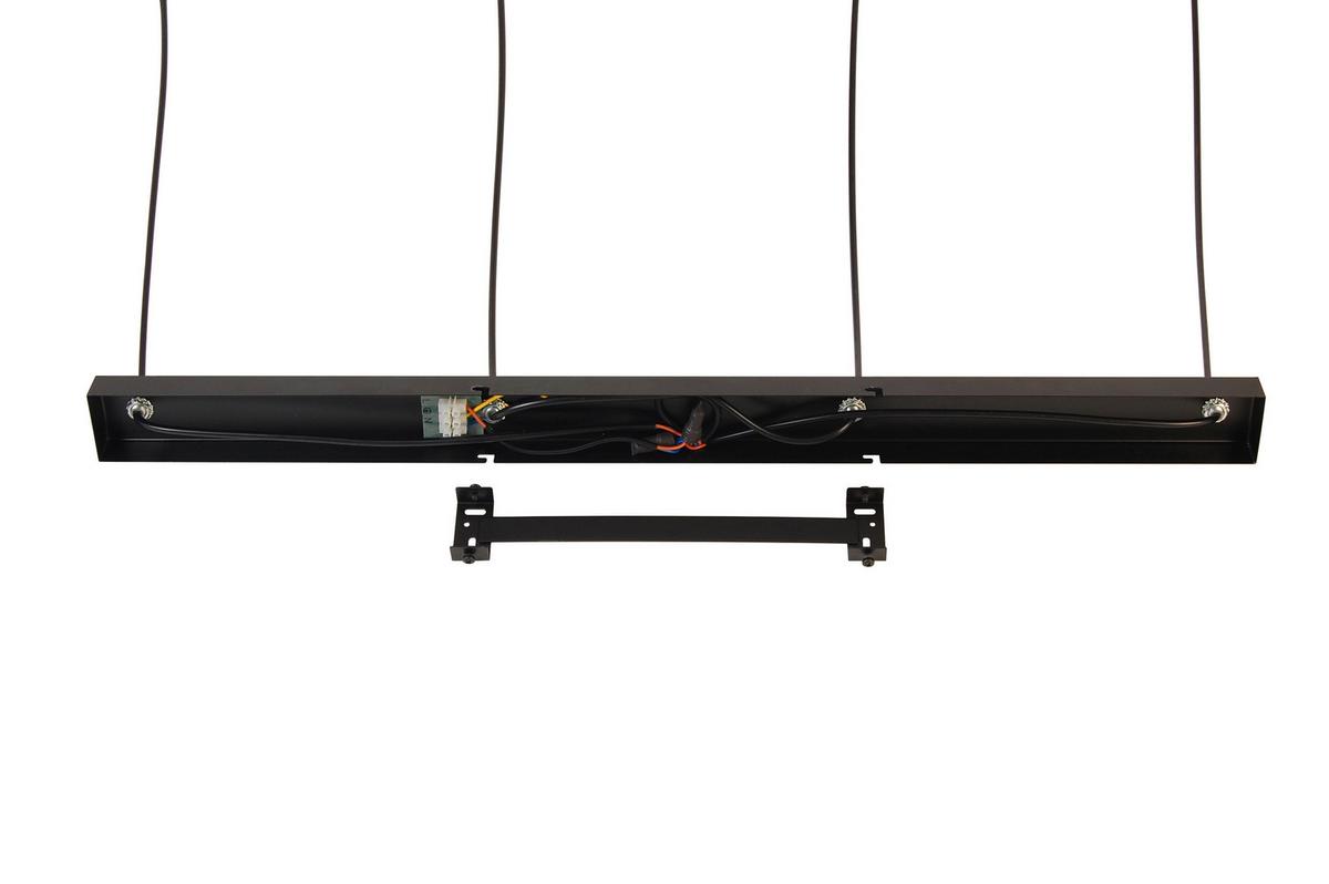 Hängeleuchte Monaco Graubraun max. 160 Watt - Graubraun, Trend, Glas/Metall (80,5/10/150cm) - Novel