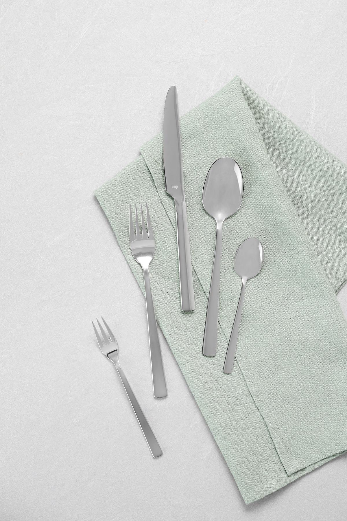 ZESTAW SZTUĆCÓW BELGRAD - kolor stalowy, Basics, metal - Homeware Profession.