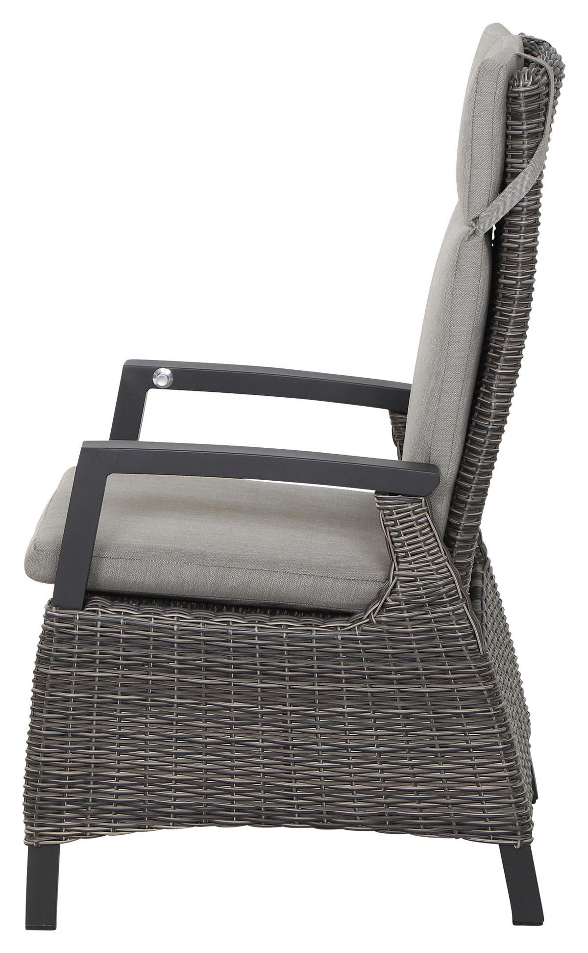 Loungegarnitur Corido 5-tlg. Grau - Grau, Basics, Keramik/Kunststoff (75/103/130cm) - Siena Garden