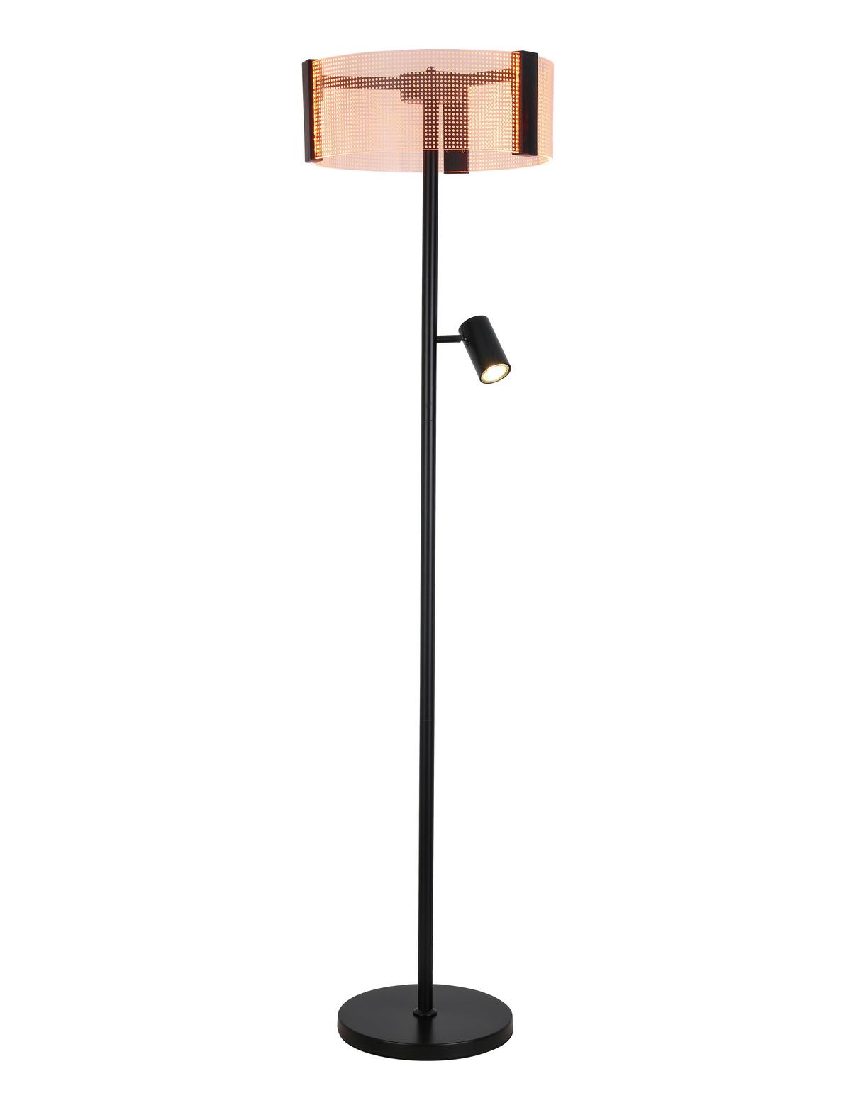 LAMPA STOJĄCA LED MARGE - czarny/biały, Modern, tworzywo sztuczne/metal (40/159cm) - Bessagi Home