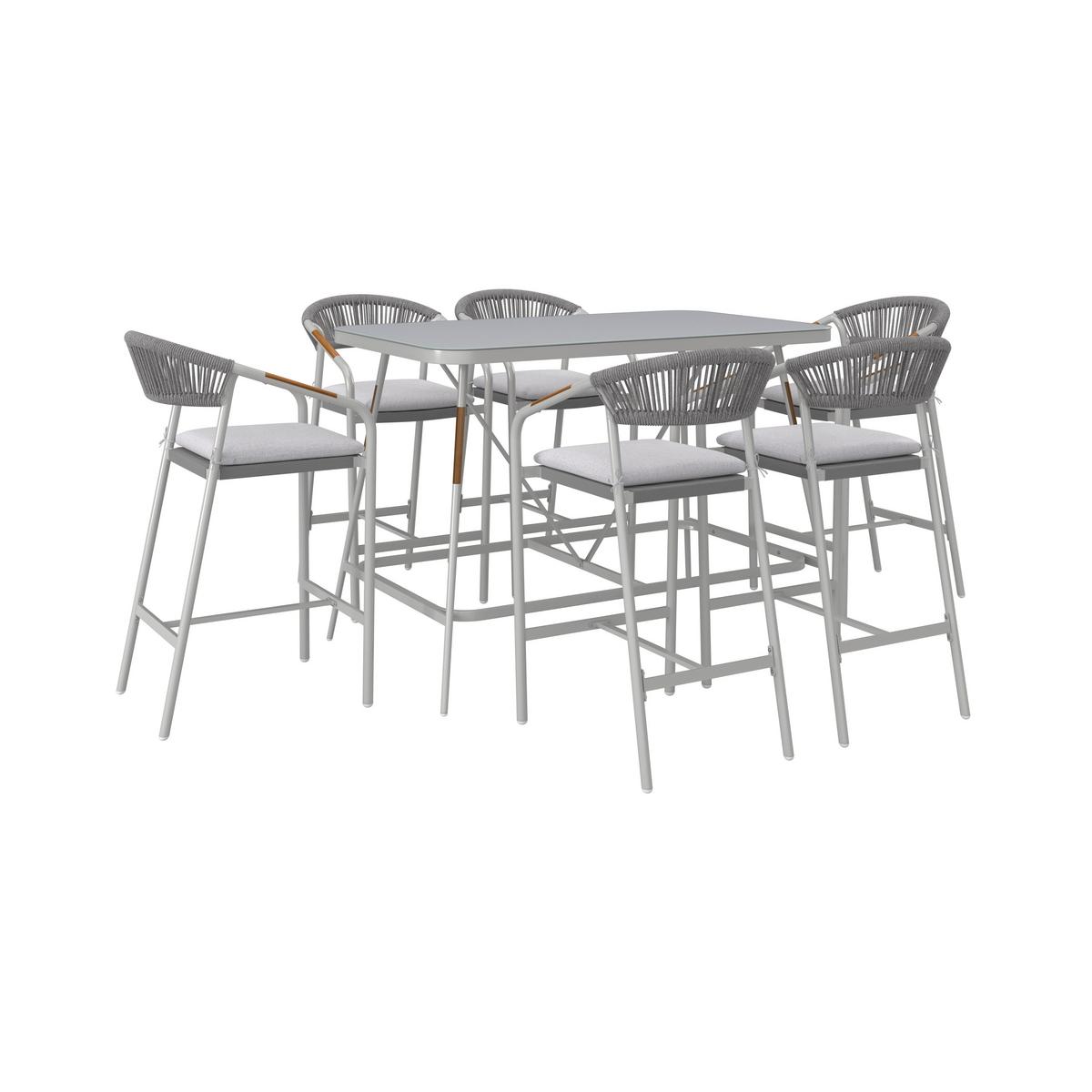 Set grădină Allonso - gri deschis/culoare natur, Modern, plastic/sticlă - Bessagi Garden
