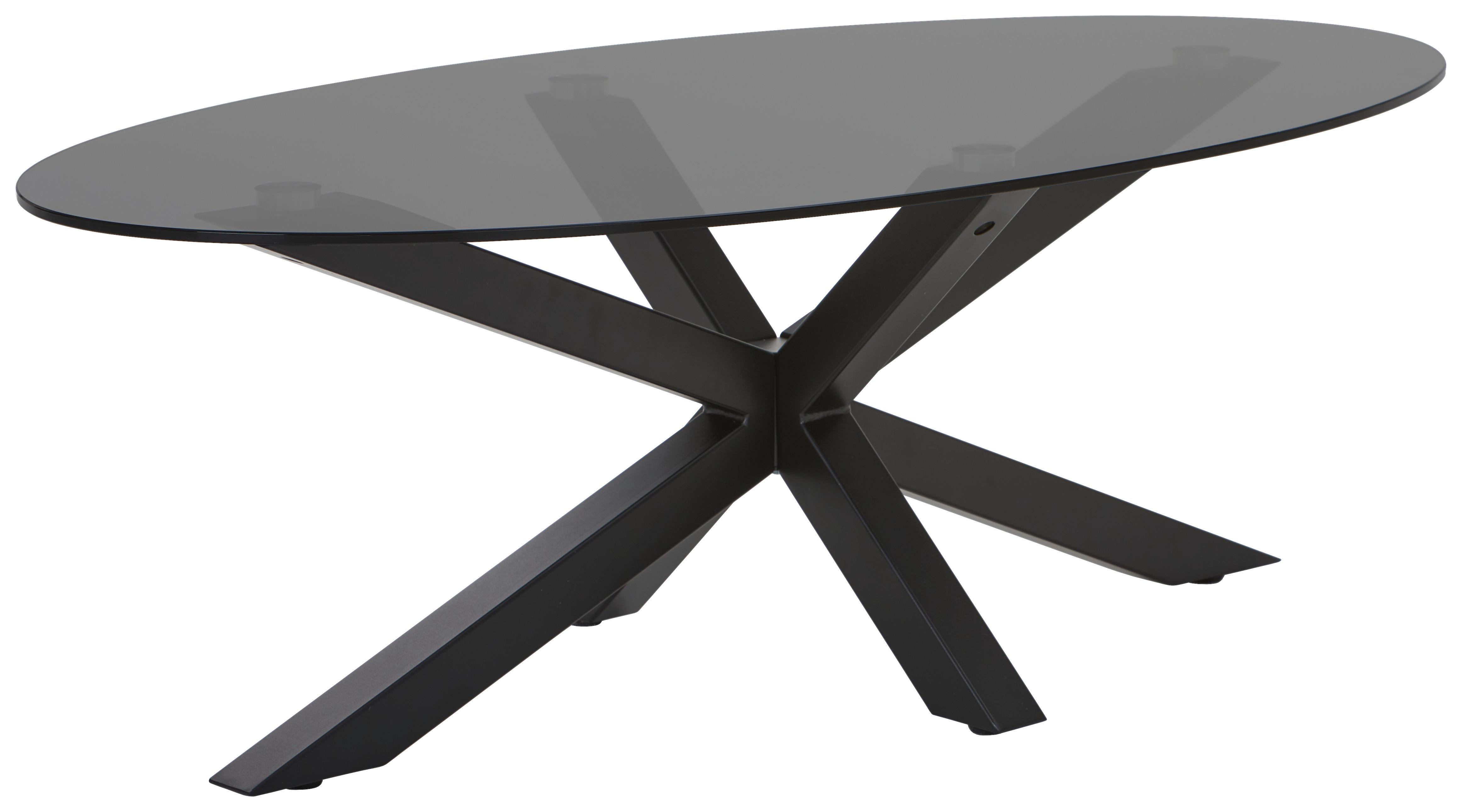 STOLIK KAWOWY BERNADETTE - czarny/szary, Design, metal/szkło (110/60/38cm) - Carryhome