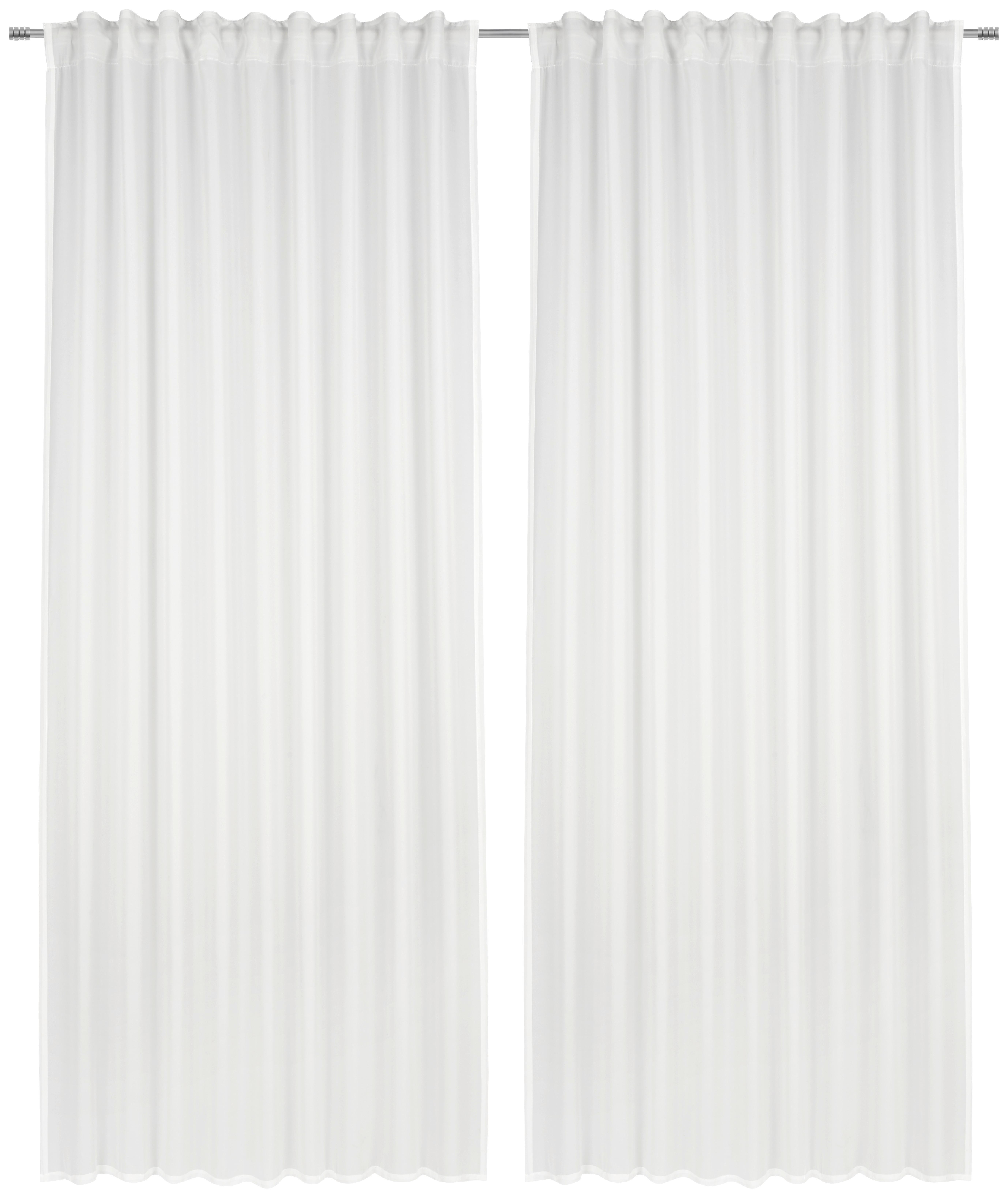 ZASŁONA GOTOWA CHIFFON 2 SZT. - biały, Basics, tkanina (140/245cm) - Esposa