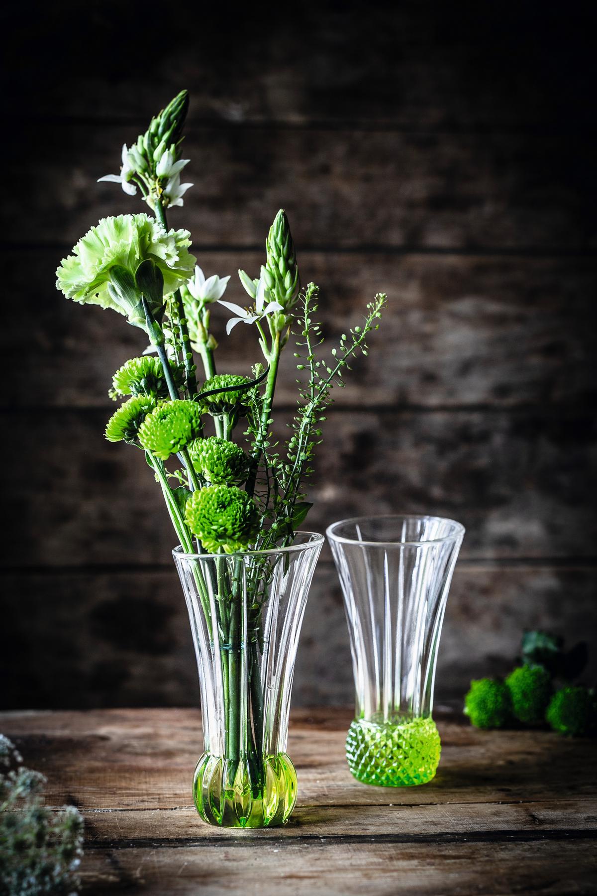 Vase Spring aus Kristallglas, 2-teilig - Klar, MODERN, Glas (7,2/7,2/13,6cm) - Nachtmann
