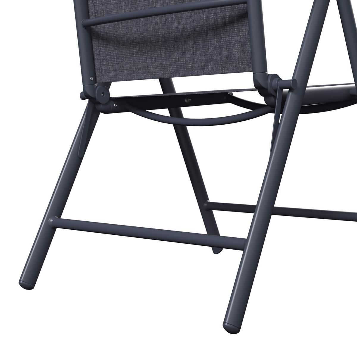 Vrtni Stol Niki, Antracit, Aluminij - temno siva/črna, Basics, kovina/umetna masa (56/106/54cm)