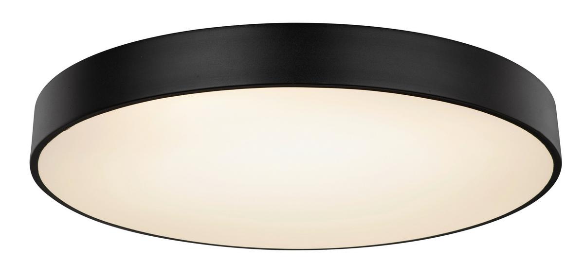 Stropna Led-svetilka Wiss, S Sijalko - črna/bela, Basics, kovina/umetna masa (60/10,5cm) - Globo