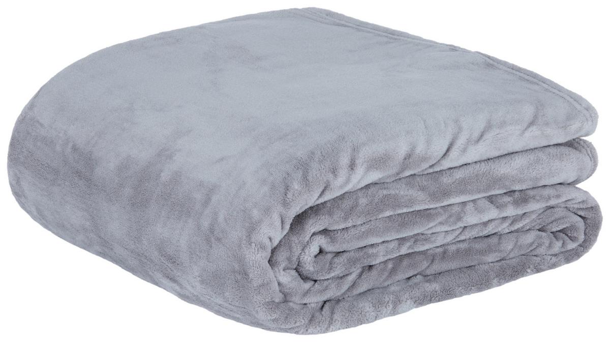 Kuscheldecke Michael in Grau ca. 220x240cm - Grau, Textil (220/240cm) - Modern Living