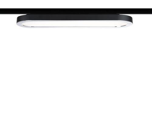 Schienensystem-Stableuchte Panel Loop max. 7 Watt - Chromfarben/Schwarz, Design, Kunststoff/Metall (38/3,5/11cm) - Paulmann