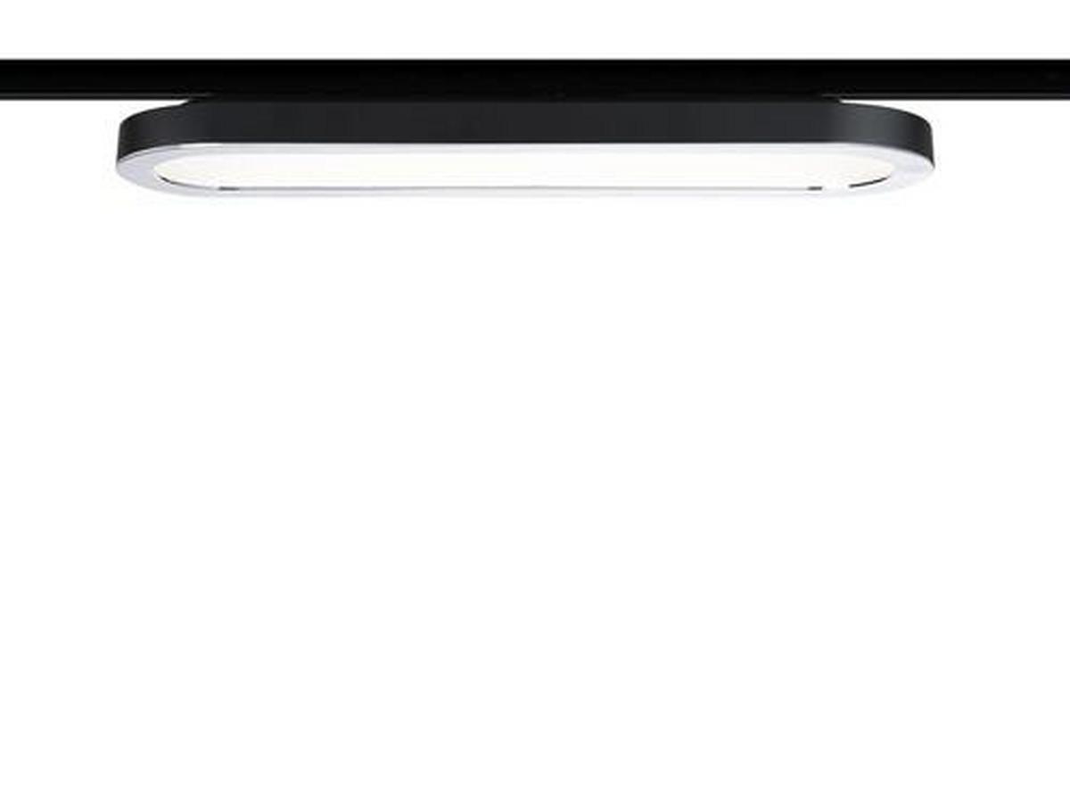 Schienensystem-Stableuchte Panel Loop max. 7 Watt - Chromfarben/Schwarz, Design, Kunststoff/Metall (38/3,5/11cm) - Paulmann