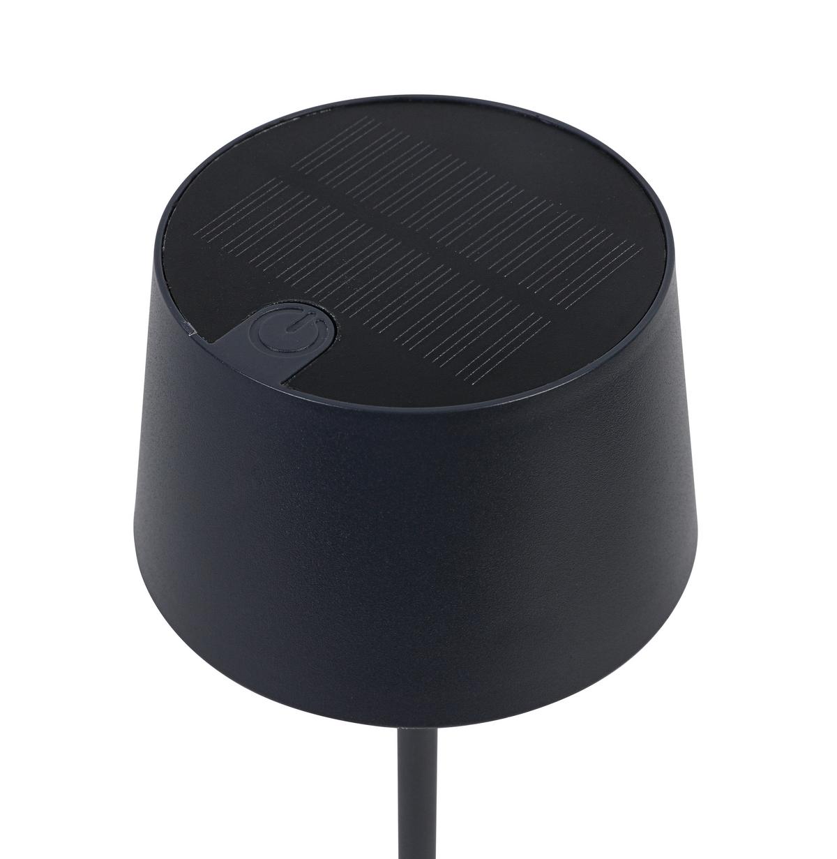 Solarleuchte Zitz Anthrazit max. 1,2 Watt - Anthrazit, KONVENTIONELL, Kunststoff (9/25cm) - Mömax