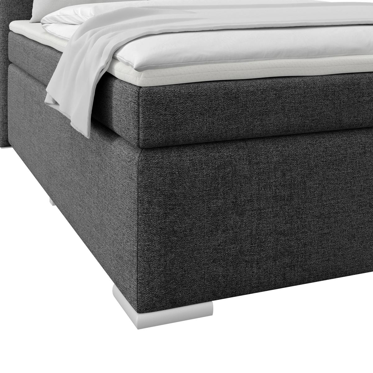 Boxspring Krevet Mira - boje grafita, Konvencionalno, metal/tekstil (140/200cm) - Best Price