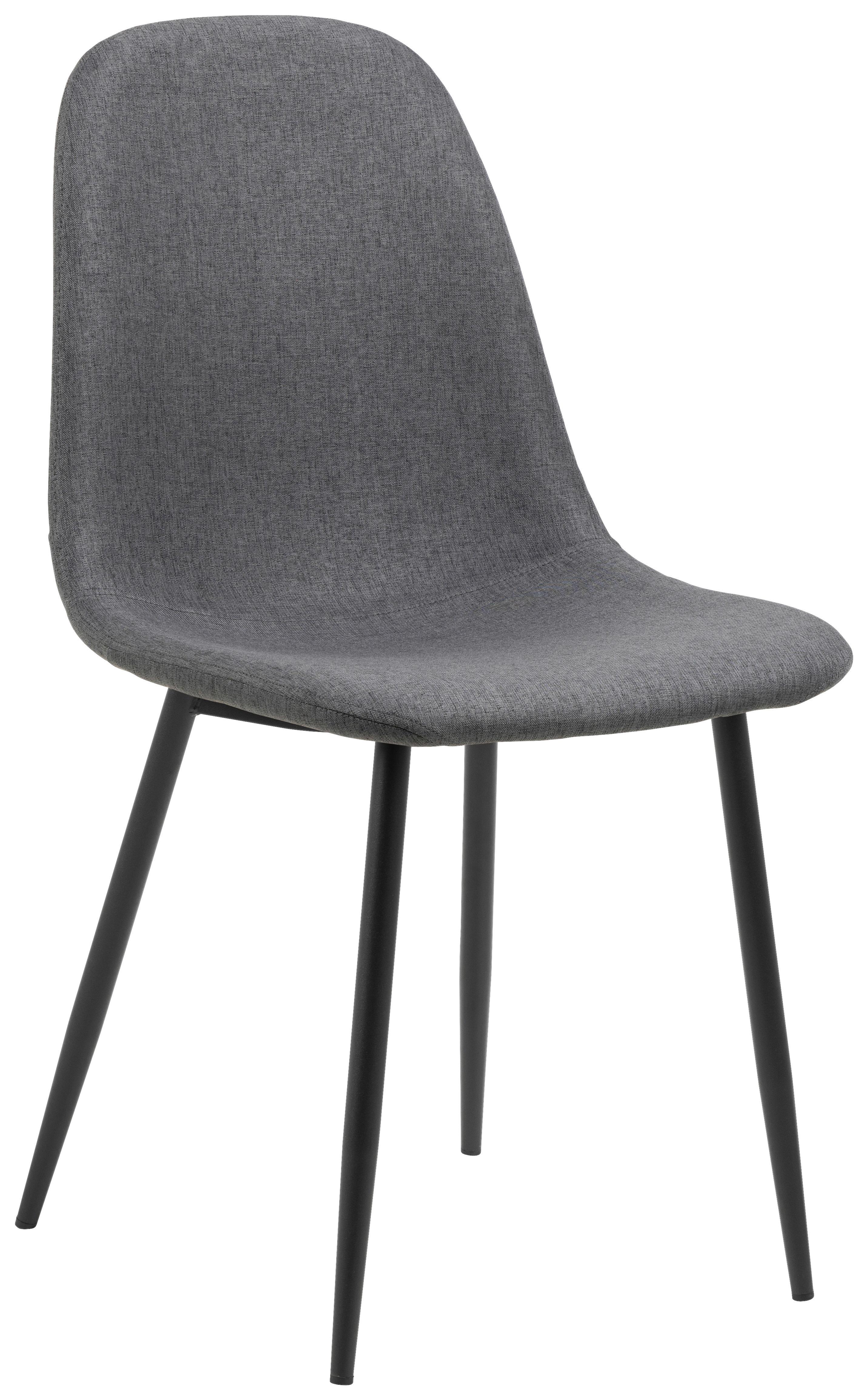 KRZESŁO CELIA - czarny/ciemnoszary, Trend, metal/tkanina (44/86/54cm)