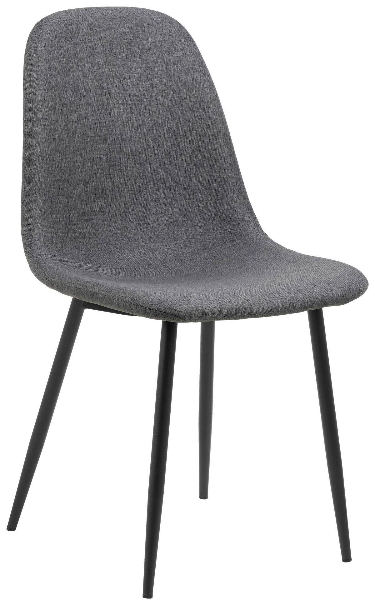 KRZESŁO CELIA - czarny/ciemnoszary, Trend, metal/tkanina (44/86/54cm)