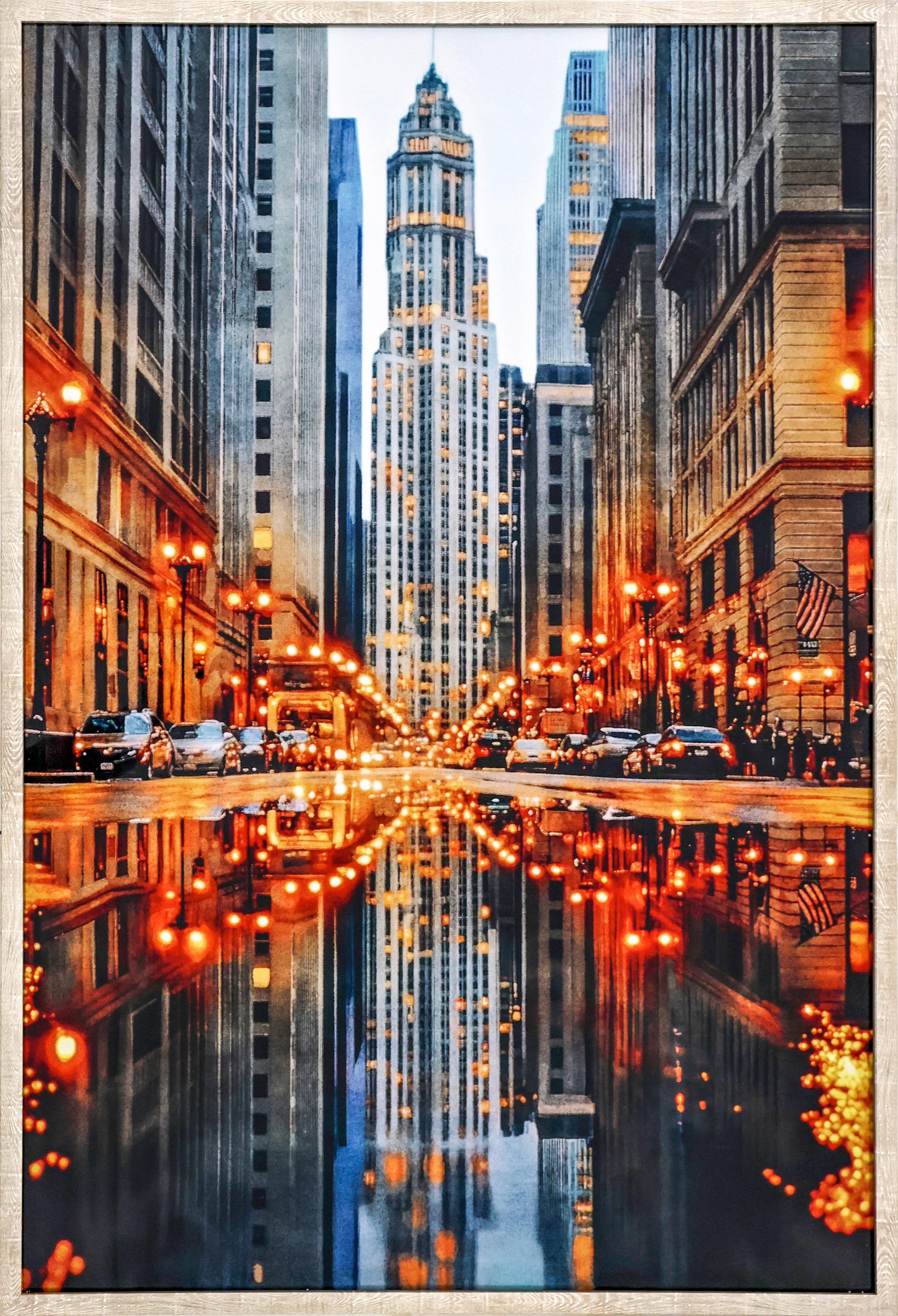 Bild City Lights Multicolor ca. 83x123cm - Multicolor/Naturfarben, Modern, Holz/Holzwerkstoff (83/123cm) - Mömax