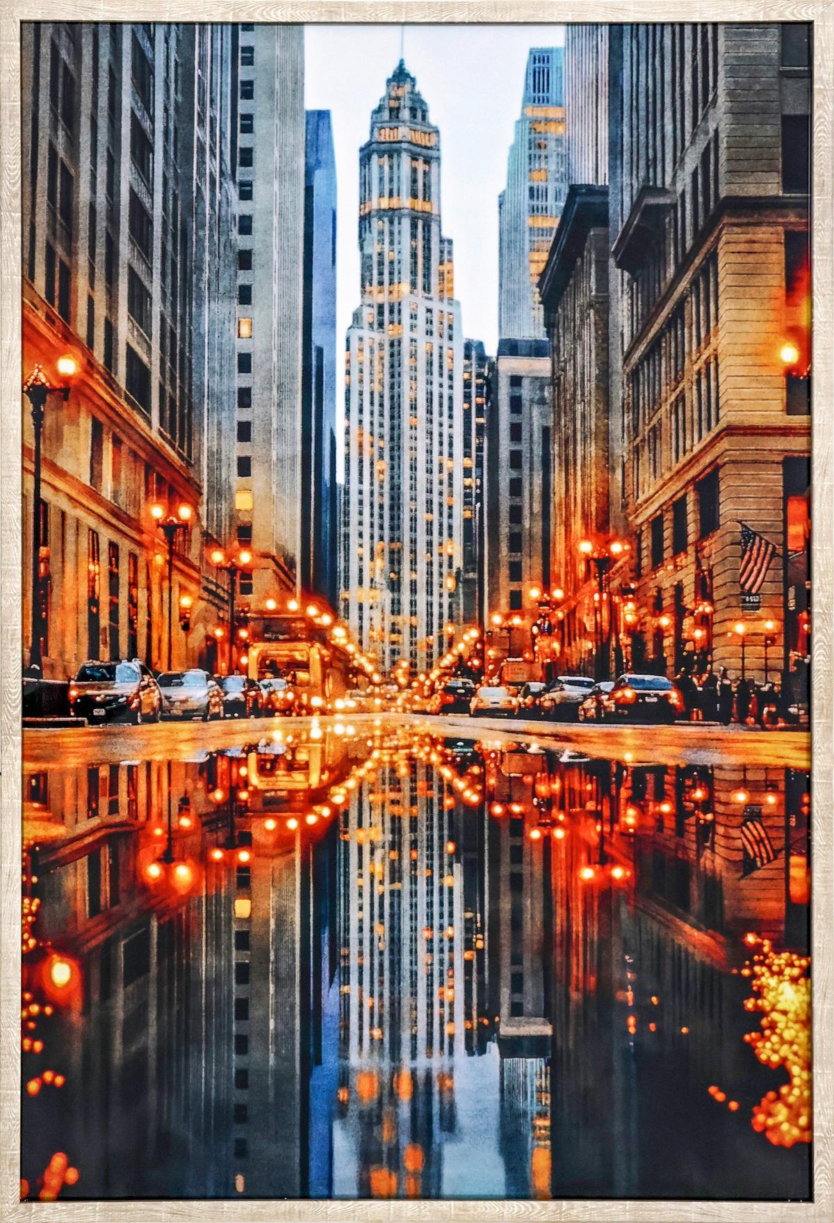 Bild City Lights Multicolor ca. 83x123cm - Multicolor/Naturfarben, Modern, Holz/Holzwerkstoff (83/123cm) - Mömax