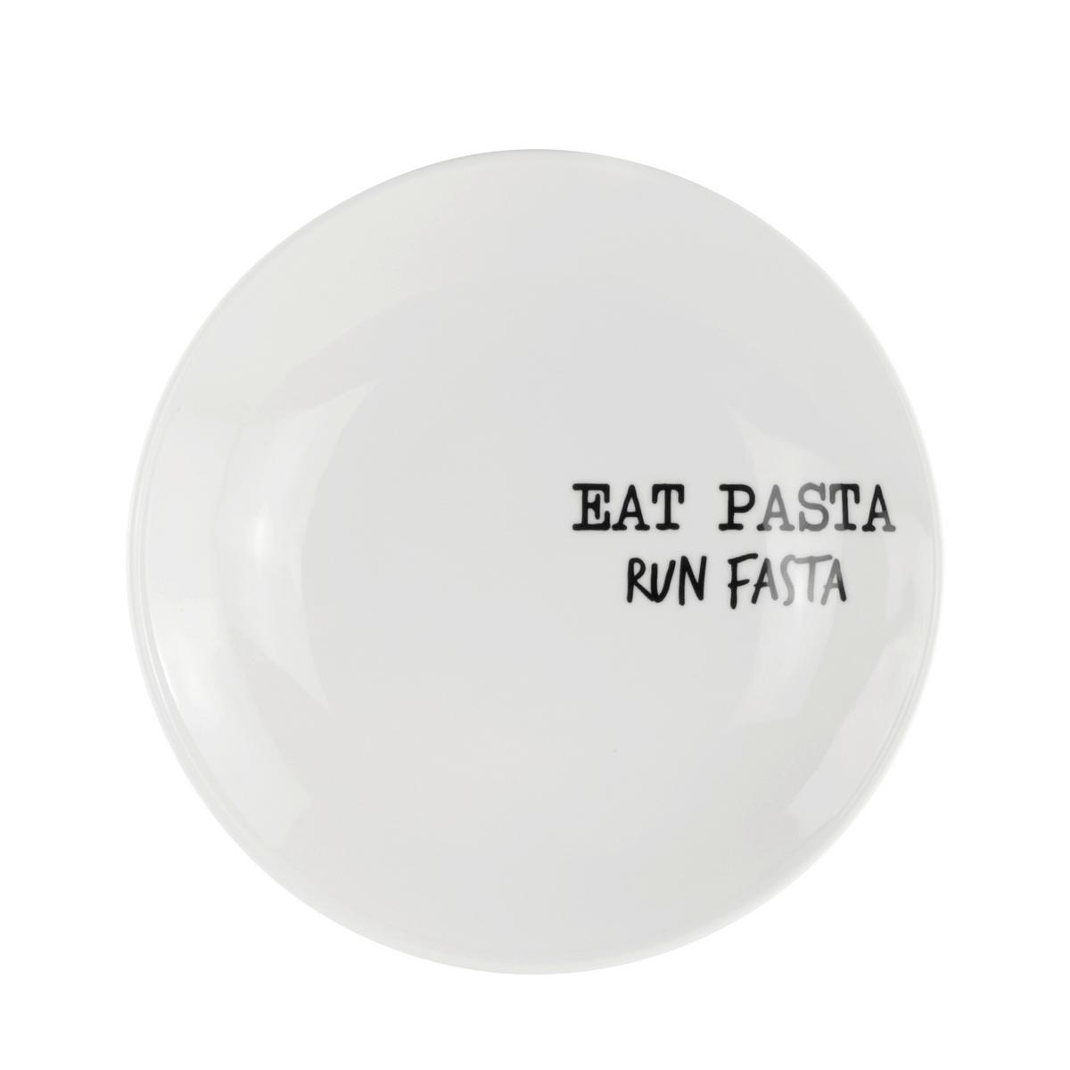 Pastateller Graffiti Schwarz/Weiß - Schwarz/Weiß, MODERN, Keramik (30cm) - Mömax