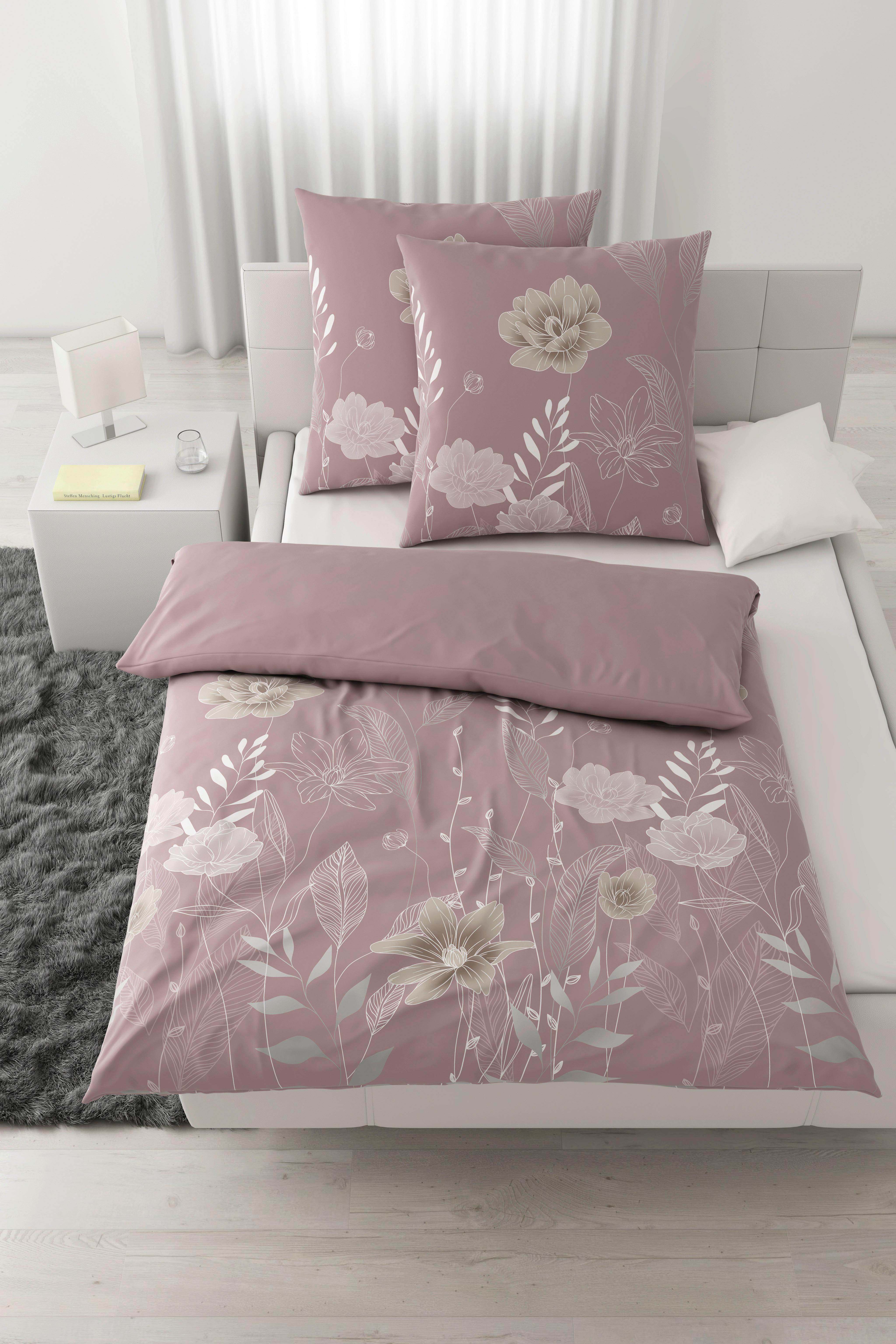 Bettwäsche Nala XXL Mauve ca. 200x200cm - Mauve, ROMANTIK / LANDHAUS, Textil (200/200cm) - Modern Living
