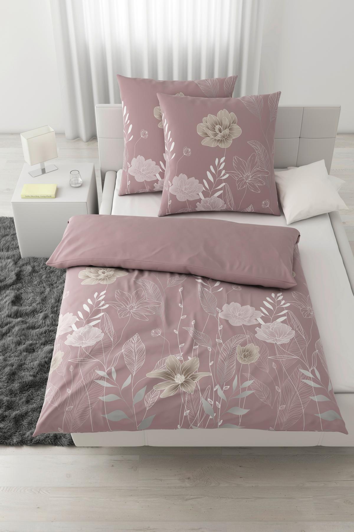 Bettwäsche Nala XXL Mauve ca. 200x200cm - Mauve, ROMANTIK / LANDHAUS, Textil (200/200cm) - Modern Living