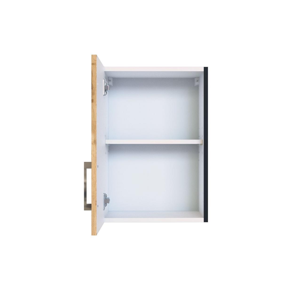 Held Küchenoberschrank ca. 40 cm Graphit/Eiche - Chromfarben/Anthrazit, MODERN, Holzwerkstoff/Metall (40/57/34cm) - Held