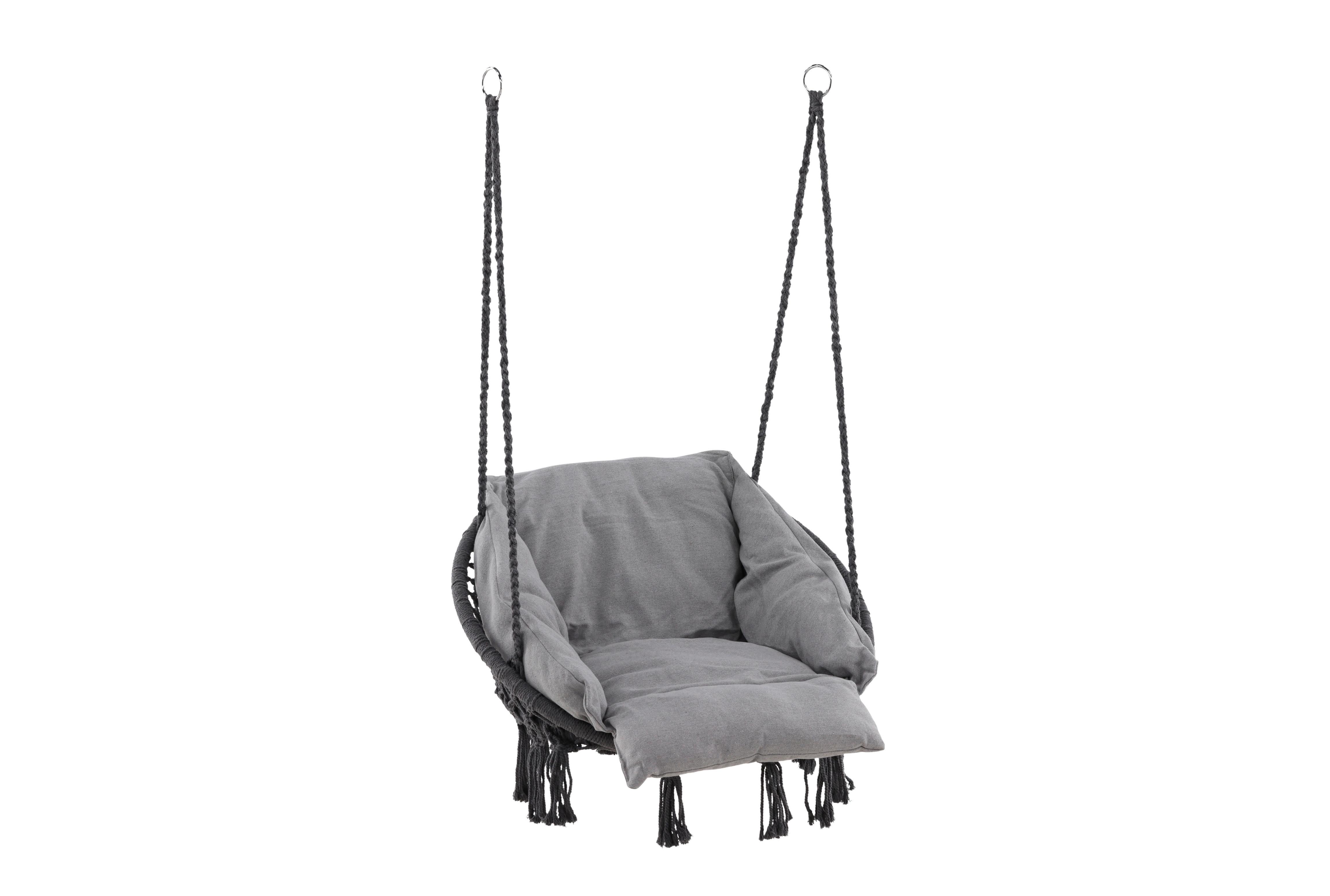 HÄNGESESSEL HAMTIC - Grau, KONVENTIONELL, Textil (80/90/60cm) - Gardenson