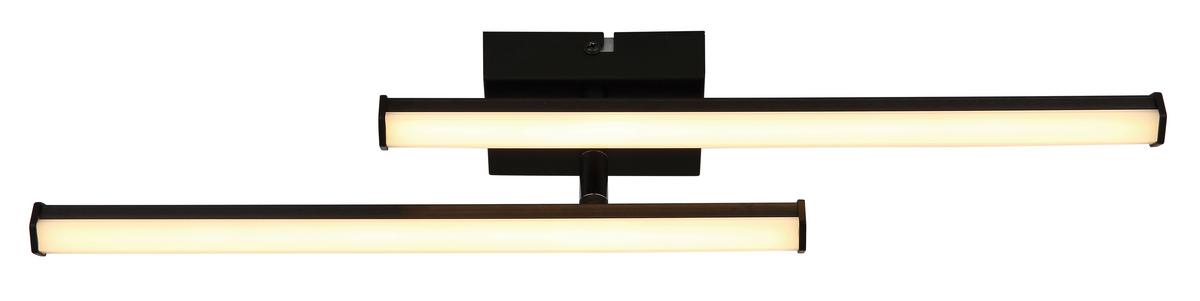 Led Stropna Svjetiljka Kirina - bijela/crna, Design, plastika (50/7/8,4cm) - Globo