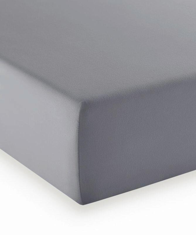 Topper-fixleintuch Q 4000 96 - Dunkelgrau, Basics, Textil (90-100/200-210cm) - Fleuresse