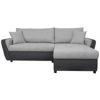 Sedežna Garnitura Lugano 2, Siva, Ležišče, Predal - siva/črna, Konvencionalno, umetna masa/tekstil (229/86/167cm) - Mömax