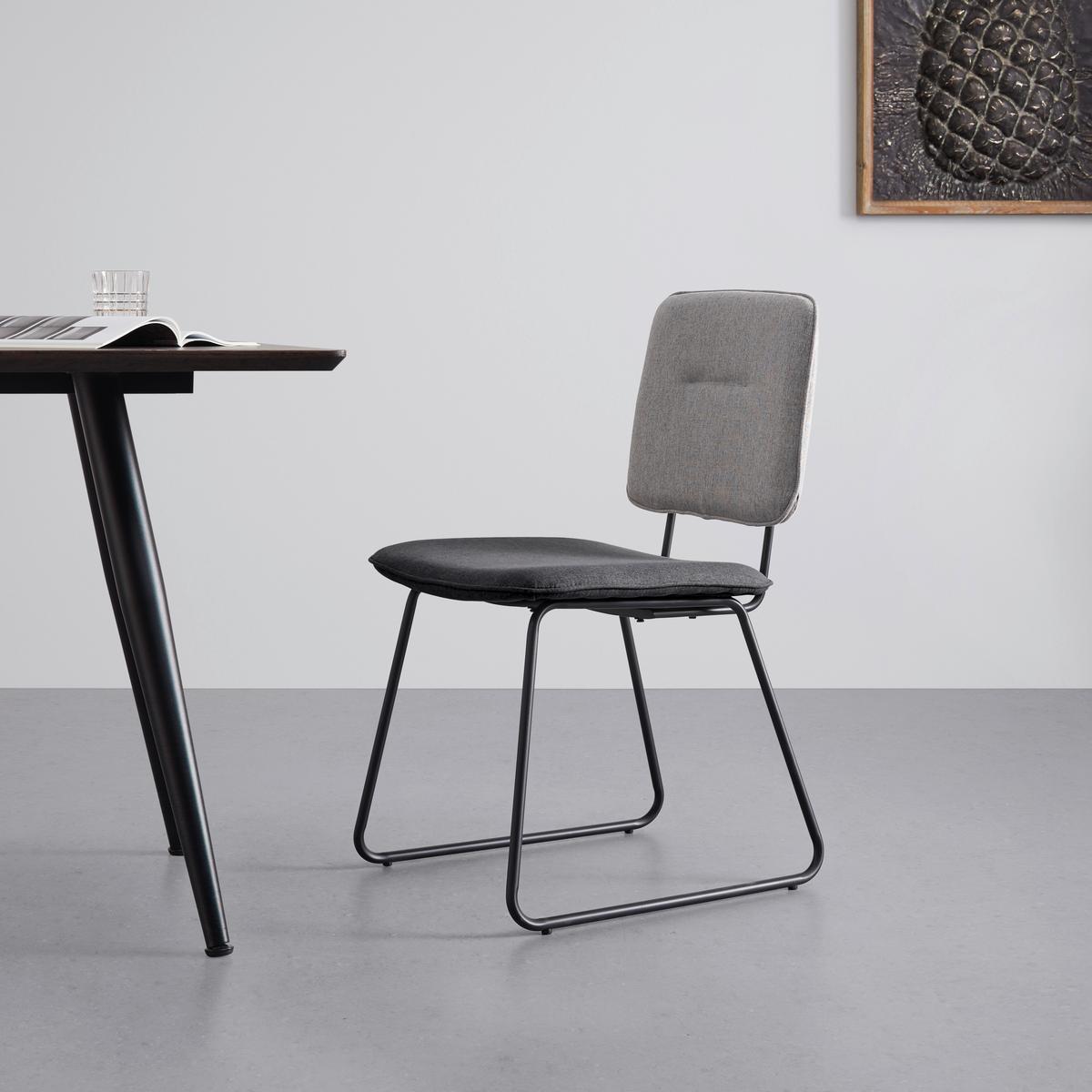 KRZESŁO AVA - jasnoszary/czarny, Modern, metal/drewno (49/85/62cm) - Bessagi Home