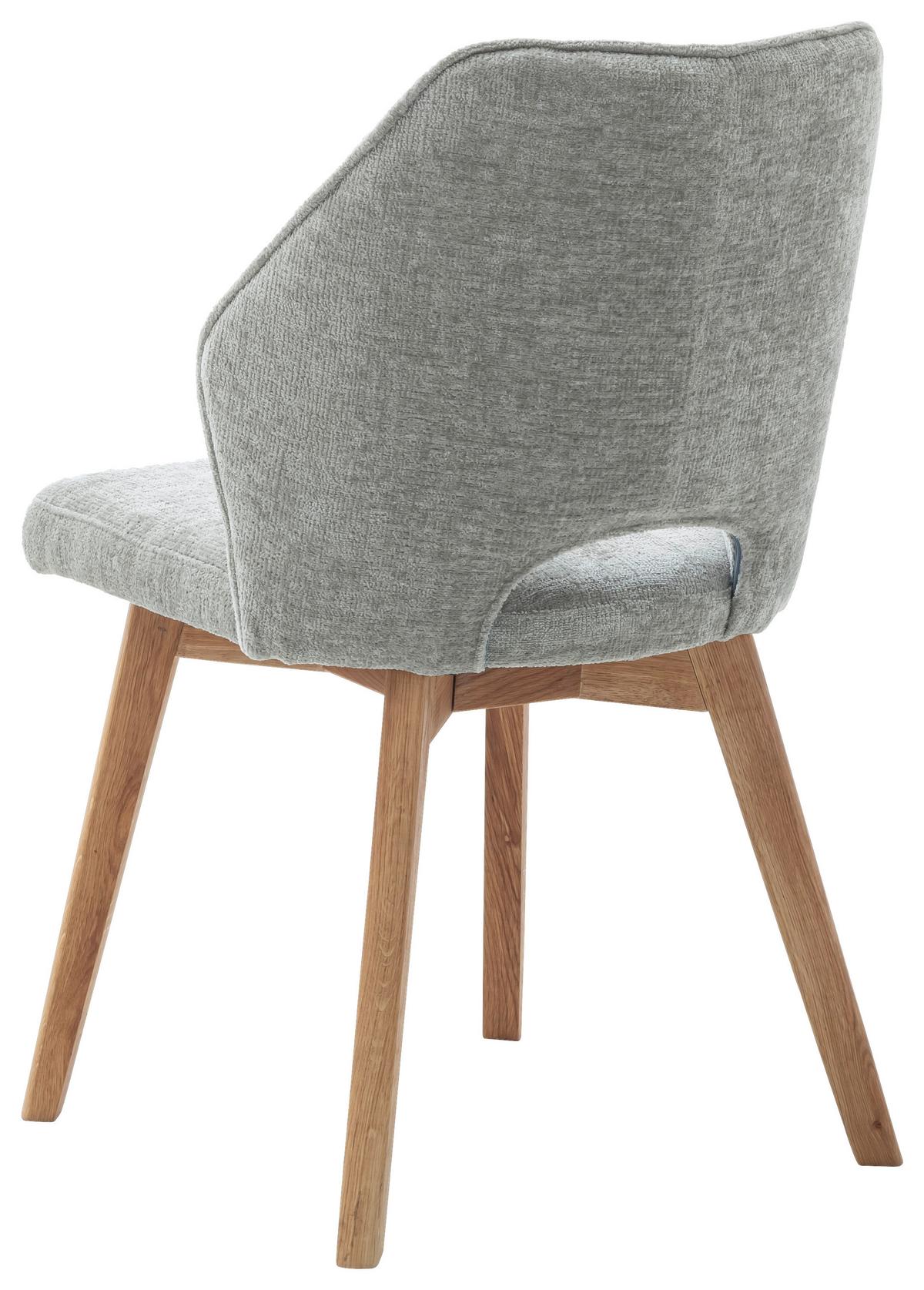 KRZESŁO KONDA - kolor dębowy/jasnoszary, Design, drewno/tkanina (48/92/60cm) - Livetastic