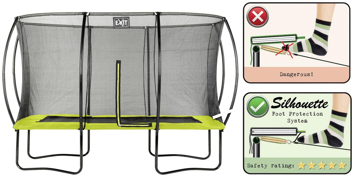 Trampolin Exit Silhouette, 244x366cm - zelena, Konvencionalno, kovina (244/274/366cm) - EXIT Toys