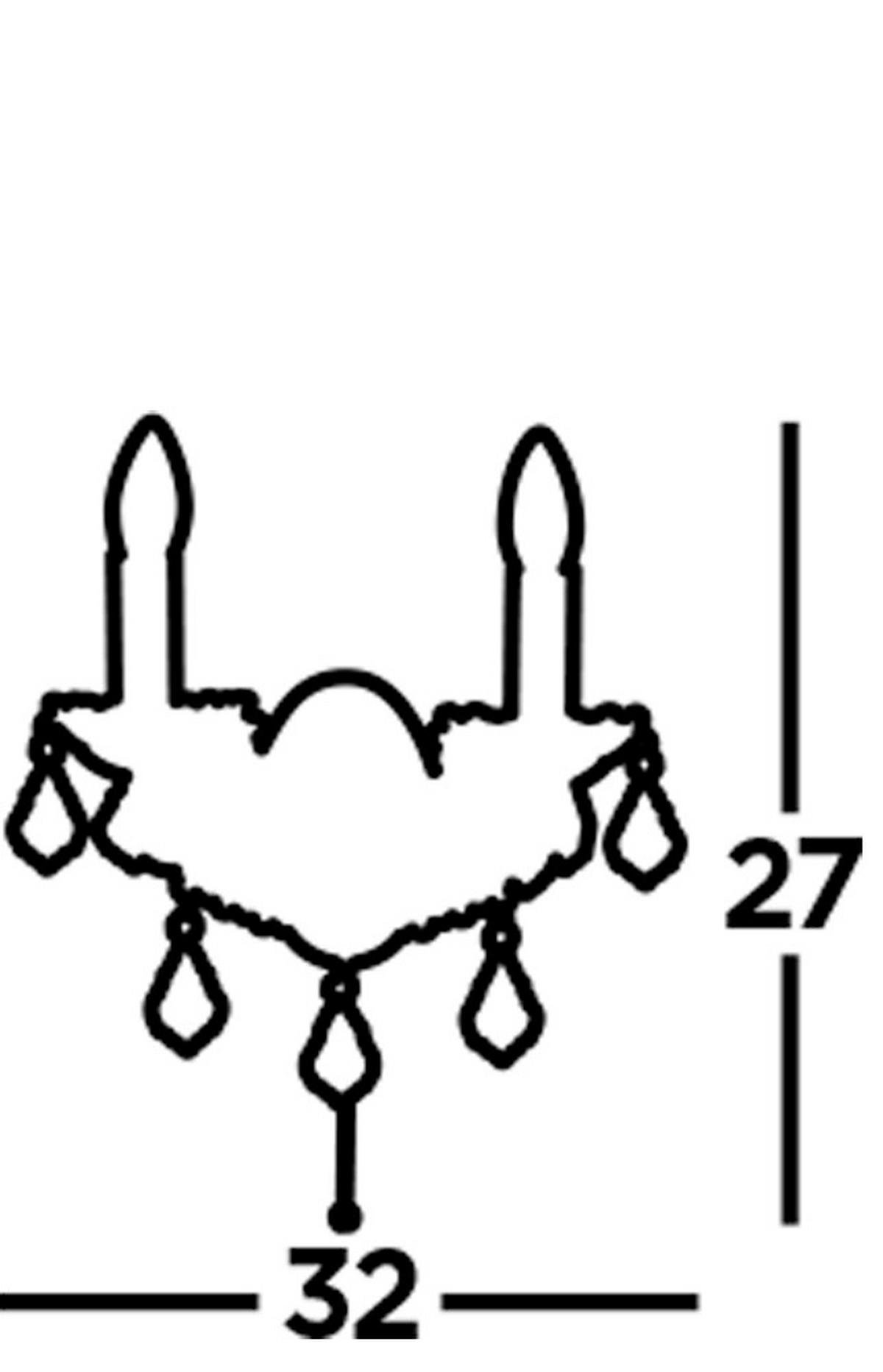 Falilámpa Paris 8732-2ab - átlátszó, Design, üveg/fém (32/27cm)