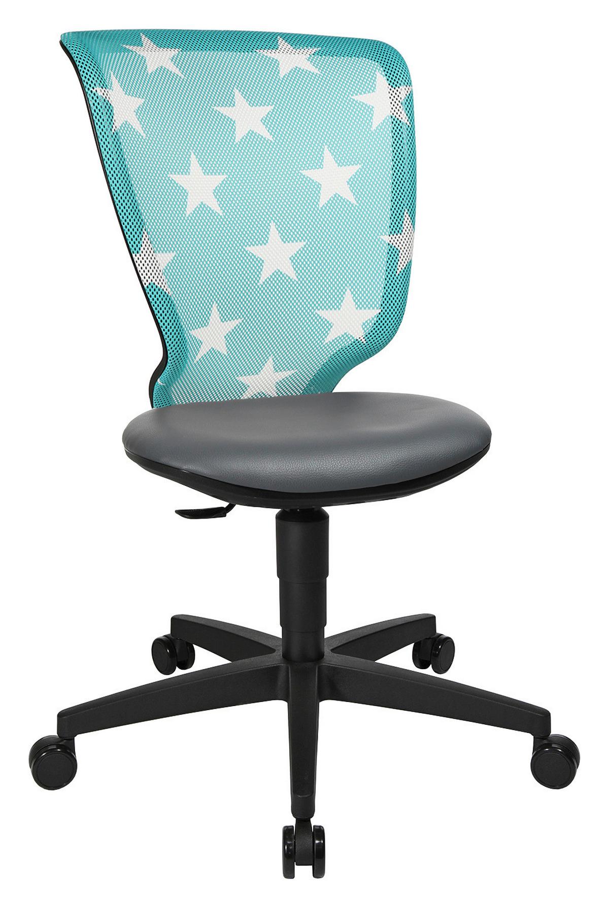 KRZESŁO OBROTOWE MŁODZIEŻOWE SPIDER KID 2017 STAR - antracytowy/czarny, Design, tworzywo sztuczne/tkanina (44/84-98/40cm) - Ben'n'jen